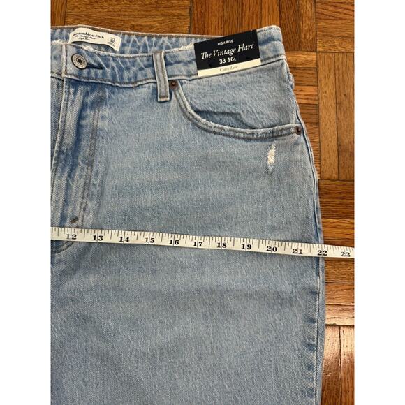 Abercrombie Fitch Women 33 16L The Vintage Flare High Rise Curve Love Jeans New - Picture 10 of 16